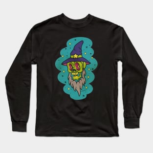 Space Skull Wizard Long Sleeve T-Shirt